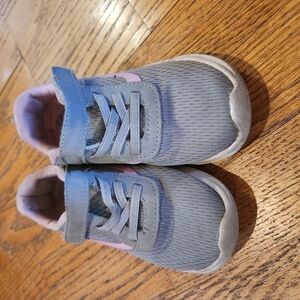Kids Gray and Pink Sneakers